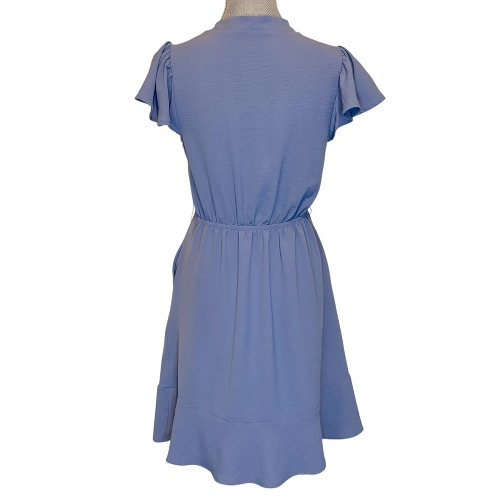 Lucky Brand Blue Buttoned A-Line Dress - Picture 5 of 11